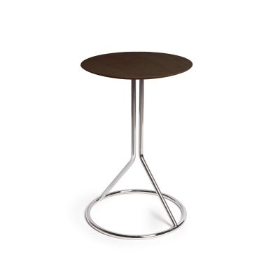 Tavolino Twist|Base Cromata-Piano Laccato Bianco